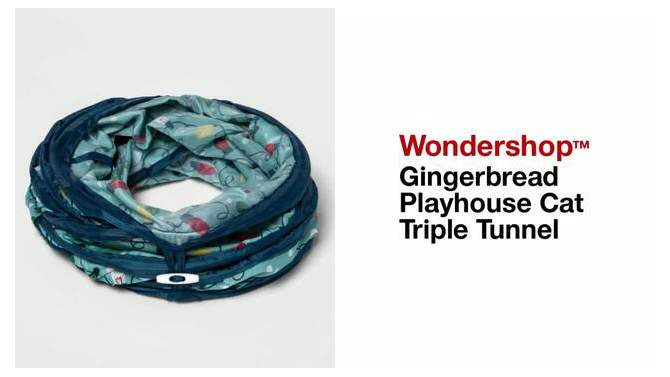 Gingerbread Playhouse Cat Triple Tunnel - Wondershop&#8482;, 2 of 16, play video