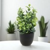 Unique Bargains Artificial Plants Plastic Green 2.95"x2.95"x7.09" 1 Pc - 2 of 4