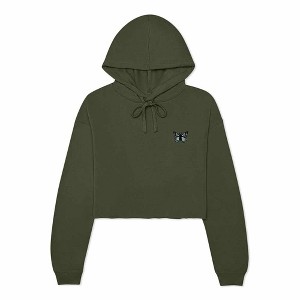 Dalix Butterfly Embroidered Fleece Cropped Hoodie Pullover Relaxed Fit Womens - 1 of 4