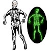 Joyfy Kids Glow in The Dark Skeleton Costume Jumpsuit with Hood | Light Up Halloween Bone Outfit for Boys & Girls | Trick or Treat, Party Costume - 2 of 4
