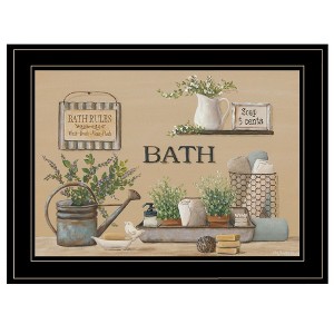 HomeRoots Farmhouse Bath Black Framed Print Bathroom Wall Art - 1 of 4