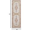 Acekool Floral Runner Rug - Washable 2x6 Boho Carpet with Non-Slip Backing - 2 of 4