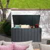 Syemin Deck Boxes Garden Large Patio Storage, for Furniture, Outside Cushions and Garden Tools, Bench, Easy to assemble，Gray, 49.41"*24.69"*23.43" - 4 of 4