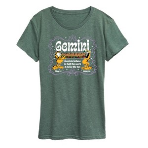 Women's - Garfield - Gemini Half The Work and Twice The Fun Short Sleeve Graphic T-Shirt - 1 of 4