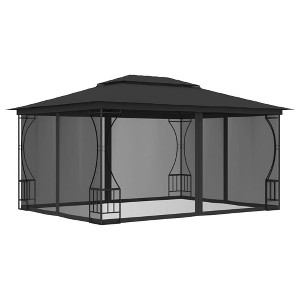 vidaXL Gazebo with Nets 9.8'x13.1'x8.7' Anthracite - 1 of 4