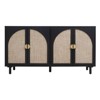 SKRAN Rattan Buffet Cabinet with Storage, Sideboard Cabinet with Solid Pine Legs, Accent Wood Cabinet for Dining Room, Kitchen - 4 of 4
