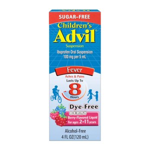 Advil Children's Dye-Free/Sugar-Free Liquid Fever Reducer/Pain Reliever 100 mg - Ibuprofen (NSAID) - Berry - 4 fl oz - 1 of 4