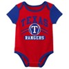 MLB Texas Rangers Infant Boys' 3pk White Bodysuit - 3 of 4