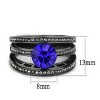 Slickblue Sapphire Accent Designer Ring, Ion Plated Stainless Steel, Anniversary or Gift Ring for Women, Sizes 5-10 - 2 of 4