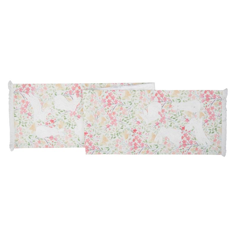 C&F Home Bunnies Flowers Table Runner, 1 of 3