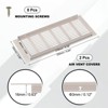 Unique Bargains Aluminum Alloy Cabinet Wardrobe Shoe Closet Rectangle Louvered Ventilation Grilles 2 Pcs - 2 of 4