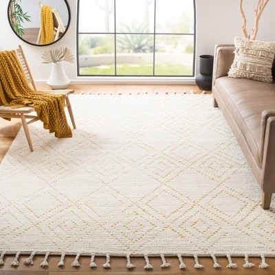 Ivory Hand-Tufted Wool Shag 8' x 10' Area Rug