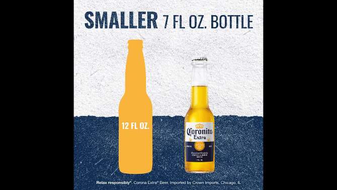 Corona Extra Coronita Lager Beer - 24pk/7 fl oz Mini Bottles, 2 of 14, play video