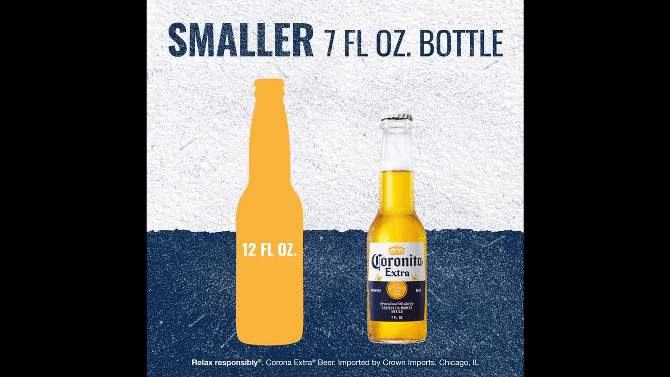 Corona Extra Coronita Lager Beer - 24pk/7 fl oz Mini Bottles, 2 of 13, play video