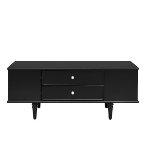 LIVAREEmlen Modern Rectangle Coffee Table with Four Drawers,Two Side Hidden Storage Compartments and Four Solid Wood Legs for Living Room - 1 of 4