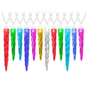 Gemmy Lightshow ColorMotion 24-Count Multicolor LED Christmas Icicle Lights - 1 of 4