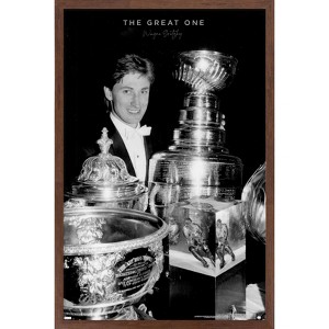 Trends International Wayne Gretzky - Trophies Framed Wall Poster Prints - 1 of 4