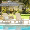 Chaise Lounge Chair with Table, 2-Piece, Outdoor Pool Lounge Chairs with Adjustable Backrest, Resin Patio Lounge Chairs with Wheels for Outside - 3 of 4