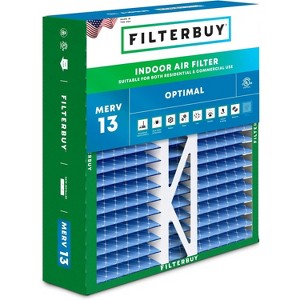 Filterbuy 16x22x5 Air Filter (1-Pack), Pleated MERV 13 Health Defense Replacement HVAC AC Furnace Filters for Amana, Coleman, Goodman, York, & More - 1 of 4