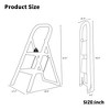 2 Step Ladder, Folding Step Stool With Wide Anti-Skid Pedal And Rubber Feet, 330Lbs Capacity Sturdy Steel Ladder, Lightweight Portable Step Stool - image 4 of 4