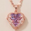 Titanium Steel Necklace with Pendant "Heart of the Sea" Multicolor, Rose Gold - 4 of 4