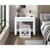 Sapphtopaz Home Office Desks Desks Stool Set Computer Desk Rolling Desk with Casters 2 Outlets Writing Desk Gaming Desk Office Desk for Home Office - 3 of 4