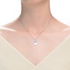 "Chic White Gold Plated Heart Shaped Pendant with Bow Tie Design – A Stylish and Elegant Accessory" - 2 of 4
