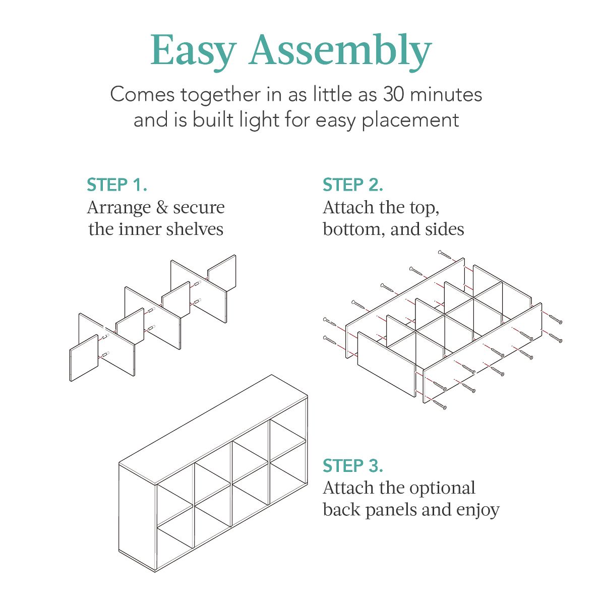 Best Choice Products Cube Bookshelf w/ Removable Back Panels - thumbnail 7