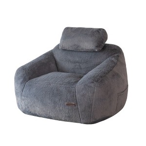 MAXYOYO Giant Bean Bag Chair with Pillow - Plush Large Bean Bag Chair Couch (Zippered Link Pillow) - 1 of 4