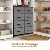 Resenkos 8 Drawer Dresser Fabric Storage Tower, Chest of Drawers for Bedroom, Sturdy Steel Frame, Wooden Top Gray - 3 of 4