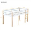 RISOKEYS Solid Wooden Twin Loft Bed - Rubber Wooden Strengthened Platform Slats Bed with Ladder & Under-Bed Storage fo Small Room, Natural-white - 3 of 4