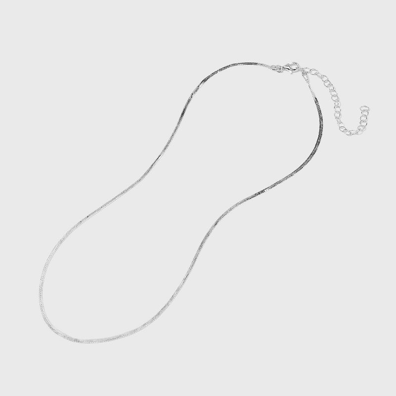 Sterling Silver Herringbone Chain Necklace - A New Day&#8482; Silver, 4 of 6