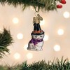 Old World Christmas 2.25 In Mini Witch Cat Gray Cat Black Hat Tree Ornaments - 3 of 3