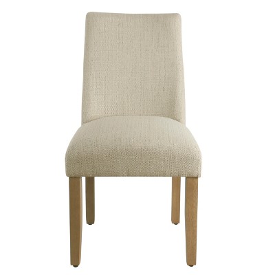 Marin Curved Back Dining Chair Stain Resistant Textured Linen - HomePop