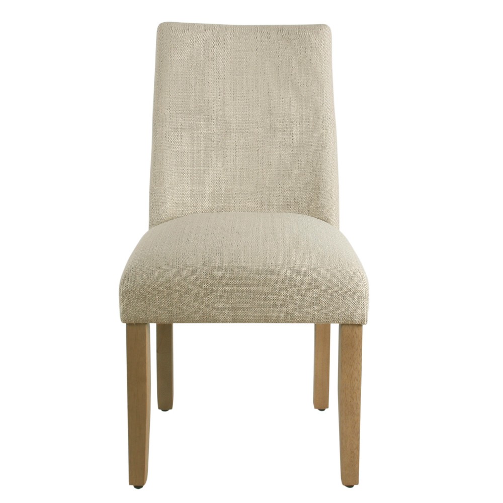 Photos - Chair Marin Curved Back Dining  Stain Resistant Textured Linen - HomePop