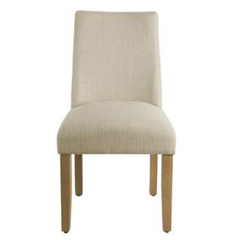 Marin Curved Back Dining Chair Stain Resistant Textured Linen - HomePop