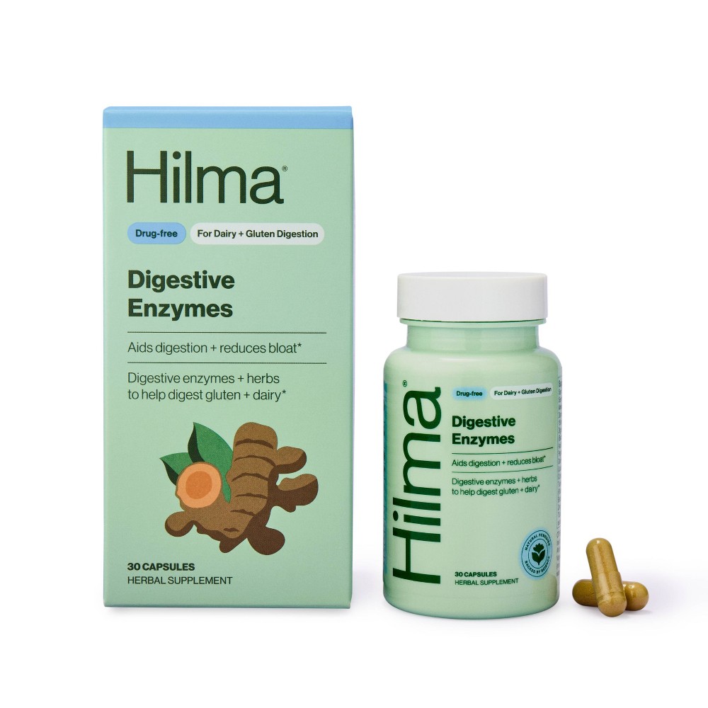 Photos - Vitamins & Minerals Hilma Dairy + Gluten Digestive Enzymes Vegan Capsule - 30ct