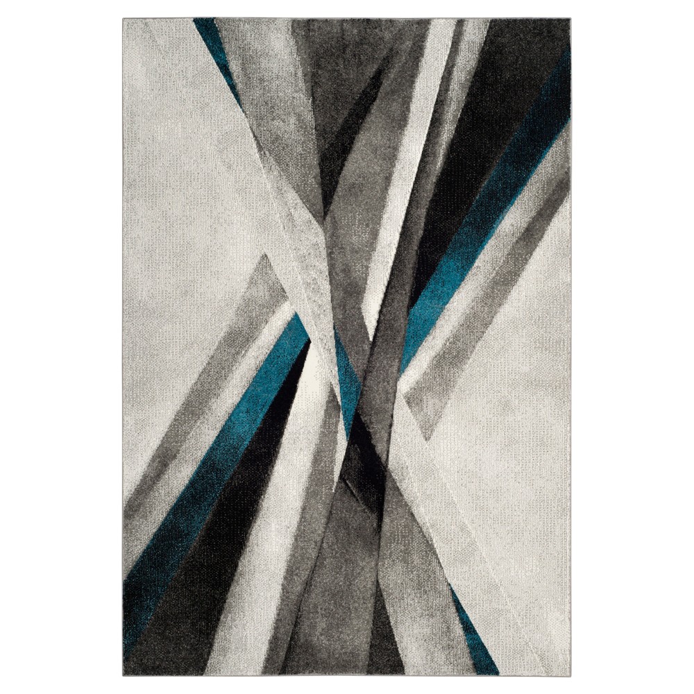 5'3inx7'6in Gable Loomed Rug Gray/Teal - Safavieh