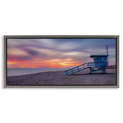 Stupell Industries Beach Hut Sunset Horizon, 31" x 14"