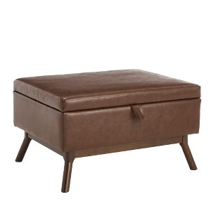Dexmalle Mid-century modern square coffee table storage bench - 1 of 4