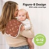 KeaBabies 5pk Urban Baby Burp Cloths, Organic Burping Cloth for Babies, Burp Rags for Baby Girls, Boys - 3 of 4