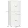 72" Freestanding Kitchen Pantry Cabinet, Tall Storage Cabinet with 4 Doors, Drawer and Adjustable Shelves for Dining Room - 3 of 4