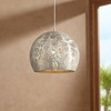 Regency Hill Brushed Nickel Mini Pendant Light 11 3/4" Wide Modern Tiny Cutouts Dining Room House Bedroom Kitchen Island Hallway - 2 of 4