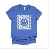 Simply Sage Market Football Smiley Face Short Sleeve Tee - S - Royal - 3 of 4