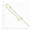 Black Bow Jewelry 14k Yellow Gold Diamond-Cut Puffed Rice Beads Anklet, 9-10 Inch - 2 of 4