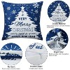 TackView Christmas Pillow Covers Set of 4, Christmas Decorations Merry Christmas Snowflake Throw Pillow Covers Deer Xmas Tree Decor - 3 of 4