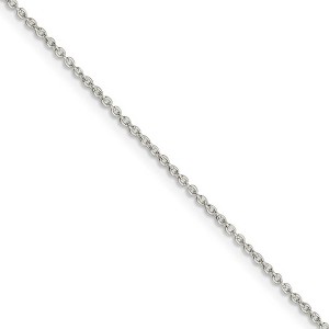 Black Bow Jewelry 1.25mm, Sterling Silver Classic Solid Cable Chain Necklace - 1 of 4