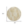 Gold Beige And Ivory Abstract Washable Indoor Outdoor Area Rug - 3 of 4