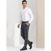 Lars Amadeus Men's Casual Slim Fit Flat Front Skinny Plaid Dress Pants - 4 of 4