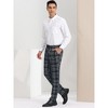 Lars Amadeus Men's Casual Slim Fit Flat Front Skinny Plaid Dress Pants - image 4 of 4